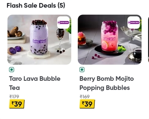 Boba Bhai Flash Sale — Deals Starting ₹39! | Swiggy Dineout | Bangalore