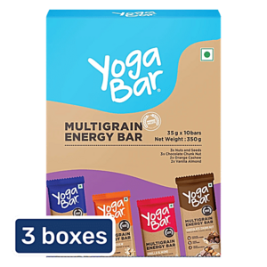 Yogabar - Multigrain Energy Bars - Assorted Flavours Pack sizes: 3x350 g - (Multipack)