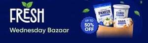Swiggy Instamart: Fresh Wednesday Bazaar upto 50% Off on Dairy Products (12th August)
