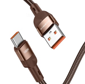 HAMMER 100W 5A USB to Type-C, WARP/ VOOC/FLASH support, Super Fast Charging Cable,1.2M Nylon Braided, Tangle free,480Mbps Data Transfer
