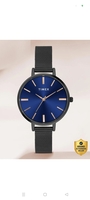 Timex Round 35mm Blue Dial Analog Watch  - For Women TWEL155SMU03