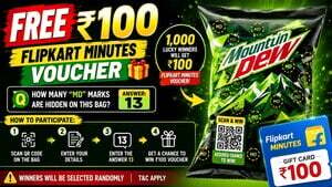 Lucky contest Flipkart minutes ₹100 voucher 