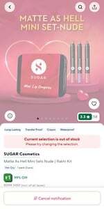 Check out SUGAR Cosmetics items on Zepto