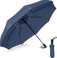 Xapiaxa Portable Auto Travel Umbrella - Windproof for Rain, Strong for Wind, Auto Open/Close Button, Perfect Car Umbrella for Men & Women 