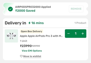 Airpods Pro 3 with Magsafe charging case at Rs.21996