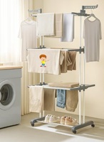 Deal: FLIPZON Premium 3 Layer Clothes Drying Stand with Wheels | Foldable Wings | Double Pole Alloy Steel Rack | 360° Rotatable Hanger Rods | Portable Balcony Laundry Dryer (White & Grey) https://amzn.in/d/0jlnLbDW