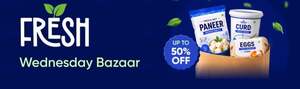Swiggy Instamart: Fresh Wednesday Bazaar upto 50% Off on Dairy Products (2nd September)