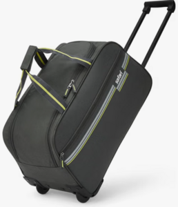 Safari Polyester in-Line Skate Sprinter Cabin Size Duffle Trolley Bag, Soft Carry-On Luggage, 2 Wheel Travel Duffle Bag for Men & Women, 5 Years Warranty, Grey, 55Cm
