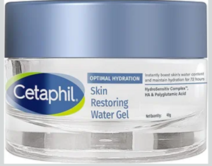 Cetaphil Optimal Hydration Restoring Water Gel 48 g – Lightweight 72H Weightless Hydrating Gel for Dry & Sensitive Skin | Daily Moisturisation Hydro Boost & Skin Refreshing Formula