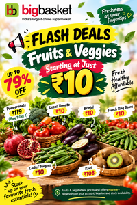 ₹10 MEIN SABZI?!  BigBasket Flash Deals Are Crazy!