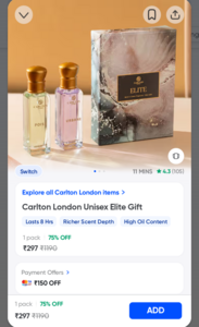 Instamart | Search Perfumes |  Carlton London Unisex Elite Gift | Pack Of 2 | Price Drop