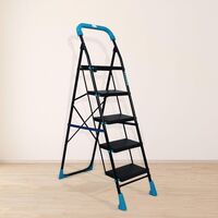 Plantex Heavy-Duty Mild Steel 5 Steps Ladder 