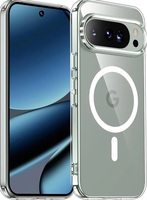 JGD PRODUCTS Magnetic Case for Google Pixel 10 5G Compatible with MagSafe, Shockproof Phone Bumper Cover, Anti-Scratch Clear Back (Clear)