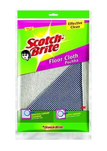 Scotch-Brite Cotton 2 Piece Floor Cleaning Cloth and 1 Piece Single Sided Toilet Brush (Multicolour)