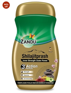 Zandu Shilajitprash | Dual Goodness of Chyawanprash & 2X Shilajit/Shilajeet 

