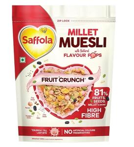 Saffola Millet Muesli with Crunchy Flavour Pops & High Fibre | 650g