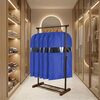 Amazon Basics Non-Woven Suit, Coat, Jacket Cover | 120 GSM | Clear Window | Long Zip | 40 x 24 Inches | Pack of 5 (Blue)