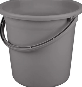 Kuber Industries Bucket | Plastic Bucket for Bathroom | Strong Bucket for Bathing | Water Storage Bucket | Plain Bucket | 18 LTR | Gray