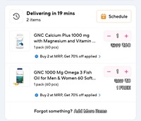 GNC supplements for FREE/70% off 