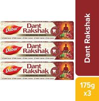 Dabur Dant Rakshak 32 Herbs Ayurvedic Toothpaste (525 g, Pack of 3)