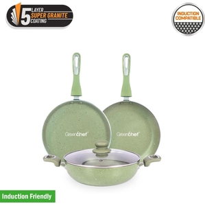 Greenchef Astor Induction Bottom Non Stick Coated Cookware Set 4Pcs