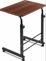TECHNOVIBES Foldable Study Table/Bed Table/Foldable and Portable Wooden/Writing Desk for Office/Home/School (Wooden with Black Leg)