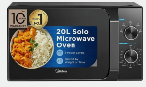 Cheapest deal on Microwave Midea 20 L 5 power levels & Defrost function Solo Microwave Oven