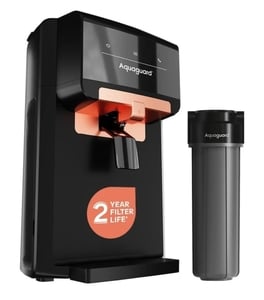 Aquaguard Enrich Nexen RO+UV 2X 6 L RO + UV + Copper Water Purifier | With Mega Sediment Filter | Save over 18,000 on Filters With Removable Drip-Tray (Black)