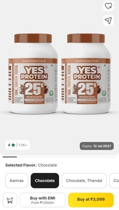 NATURALTEIN Fermented Yeast Protein Powder | 2kg AT ₹3000