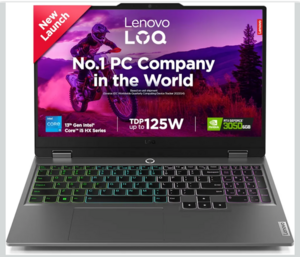 Lenovo LOQ 15 Gaming Laptop – 13th Gen Intel Core i5-13450HX | RTX 3050 6GB | 16GB DDR5 RAM, 512GB SSD | 15.6" FHD 144Hz IPS Display | Win 11 + Office 2024 (Luna Grey, 2.38 kg)