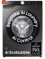 Samsung 8 kg, 5 star, AI Control, AI Eco Bubble, Wi-Fi, Digital Inverter, Motor, Fully-Automatic Front Load Washing Machine (WW80T504DAX1TL, Hygiene Steam, Inox)