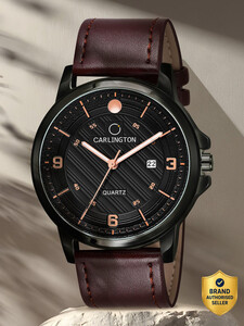 [auto coupon account specific] Carlington Elite Gents With Self Adjustable Mesh Strap And Water Resistant Analog Watch  - For Men CT1050 Brown-Black