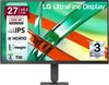 LG UltraFine 68.0 cm (27 inch) 4K Ultra HD LED Backlit IPS Panel with HDR10, DCI-P3 90%, 3-Side Virtually Borderless, DP, HDMI, Height/Tilt Adjustable Monitor 