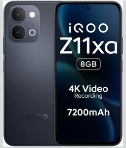 iQOO Z11xa 5G (Titan Black, 8GB RAM, 128 GB Storage) Massive 7200mAh Battery Dimensity 7400 Turbo