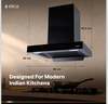 Elica 60cm 1500 m3/hr Filterless Autoclean Kitchen Chimney T-Shape | 10 Years Motor & 5 Years Comprehensive Warranty | VENTRA FL 600 HAC MS NERO | Black | Touch + Motion Sensor Control
