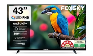 Foxsky 109 cm (43 inch) QLED Full HD Smart Android TV 2026 Edition with 30W Sun Voice (43FS QLED)