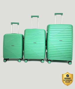 Wildcraft Hard Body Set of 3 Luggage 8 Wheels - Argus : Set of 3 (Small | Medium | Large) Green