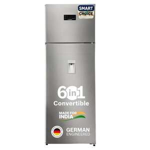 Bosch Smart Choice 368L, 2 Star, Frost Free Double Door Refrigerator with 2.5 L Water Dispenser | 6-in-1 Convertible Storage Modes|VitaFresh |Touch Panel | 2 Cooling System |(CTC39S22AI, Silver, 2026)