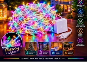 220 LEDs 35 m Multicolor Color Changing, Flickering, Steady String Rice Lights (MOQ 3 PCS)