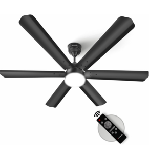 LONGWAY Luminair 1200 mm BLDC Ceiling Fan with Remote Control & LED Light|BEE 5 Star Rated Energy Efficient|Ultra High Speed 6 Blade Anti-Dust Decorative|5 Years Warranty (Smoked Brown, Pack of 1)