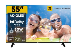 Realme TechLife 139 cm (55 inch) QLED Ultra HD (4K) Smart WebOS TV on Flipkart