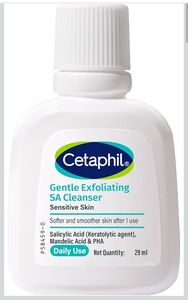 Cetaphil Gentle Exfoliating SA Cleanser 29ml | Daily Foaming Face Wash with Salicylic Acid, Mandelic Acid & Gluconolactone 