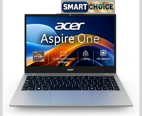 Acer Smartchoice Aspire One, AMD Ryzen 5-40,Office 2024 + M365 Basic, 8GB LPDDR5 RAM/ 512GB SSD, 14.0"/35.56cm WXGA Display, Win 11 Home, Pure Silver, 1.48KG, A114-43, Thin and Light Laptop