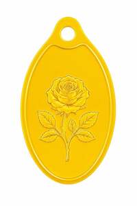 Muthoot PAPPACHAN Swarnavarsham 24K (999) Yellow Gold Oval Rose Pendant 2 gram  @ 29165 