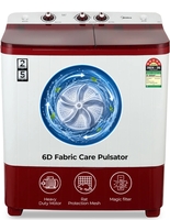 Midea 6.5 kg Semi Automatic Top Load Maroon, White on Flipkart