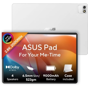 ASUS Pad (12.2inch) 2.8K 2000Nits OLED, MediaTek D8300, 8 GB RAM 256 GB ROM 12.2 inch with Wi-Fi Only Tablet (Pure White) on Flipkart
