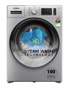 [Drop] Whirlpool 7 kg 5 Star Inverter 100+ Tough Stains, Steam Technology Fully Automatic Front Load with In-built Heater Silver on Flipkart