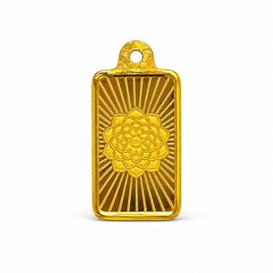 24 Karat (999) Pure 2 g Gold Bar Pendant - Flower @ 28868