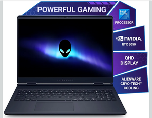 DELL Alienware 16 Aurora Gaming Laptop, Intel Core 7 240H Processor, 16GB DDR5, 1TB SSD, RTX 5050 8GB GDDR7, 16.0" 2.5k