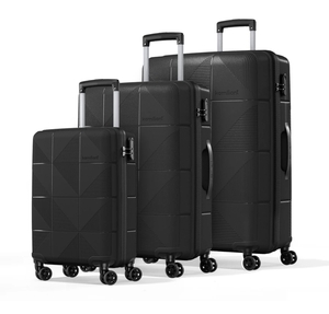 Kamiliant Hard Body Set of 3 Luggage 8 Wheels - BASTIAN - Black on Flipkart